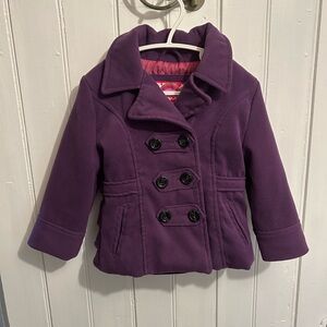 (3/$20) Dollhouse 24m Purple button up Pea Coat